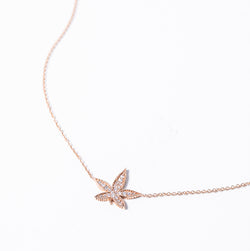 Mary Jane Diamond Leaf Pendant