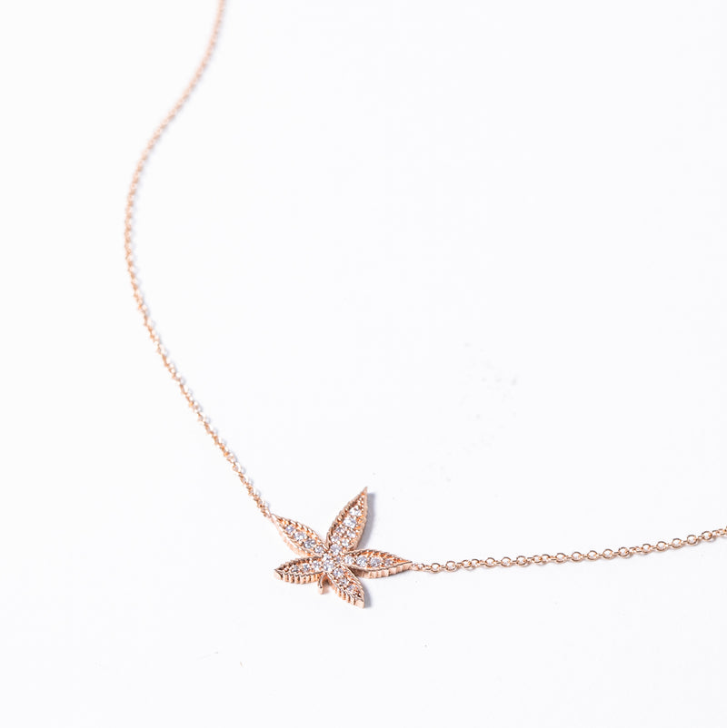 Mary Jane Diamond Leaf Pendant