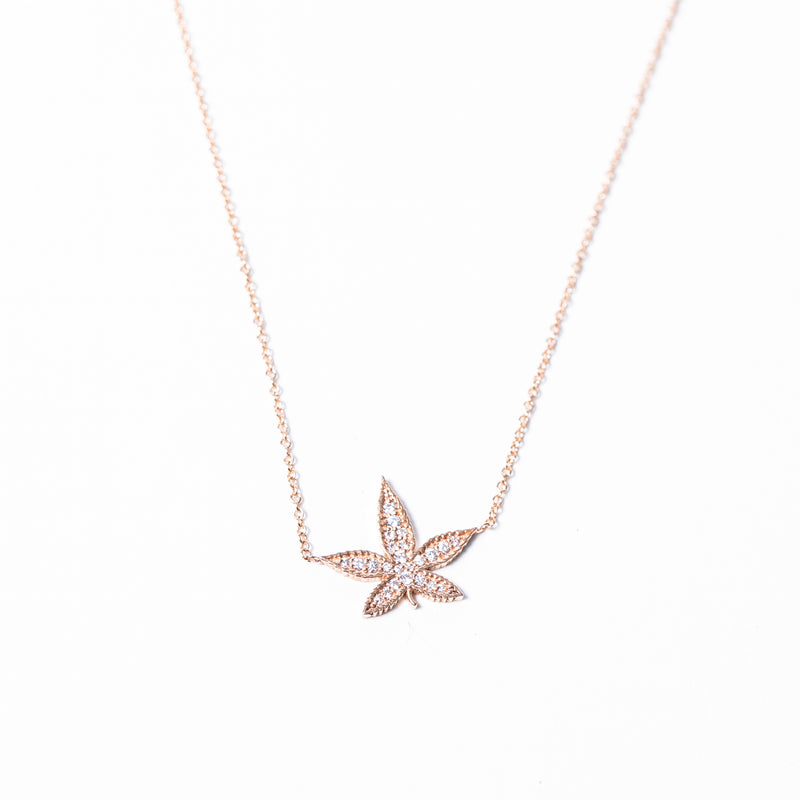 Mary Jane Diamond Leaf Pendant