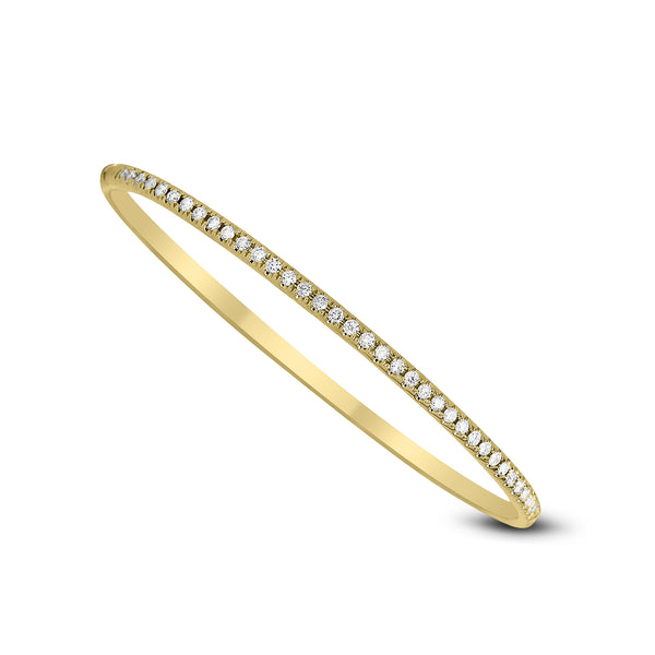 Petite Diamond Bangle Bracelet in Yellow Gold